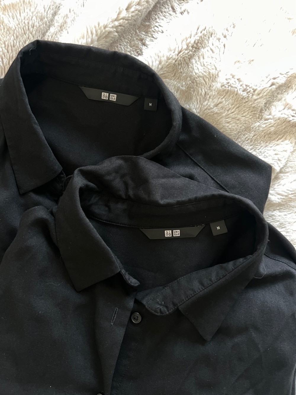 UNIQLO Women's Duo Bundle Black Button-Up Shirt - Classic Collar